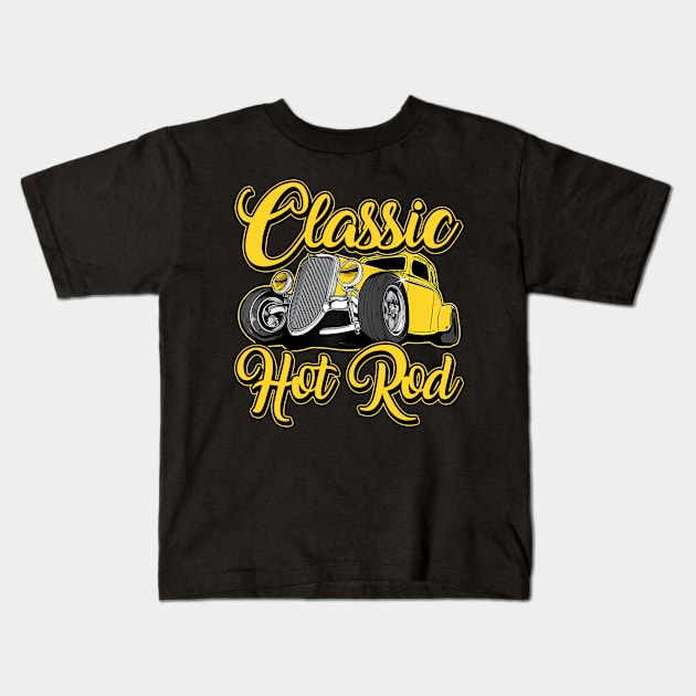 Classic Hotrod Kids T-Shirt by Nifty T Shirts